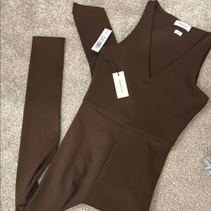 Aritzia Brown Jumpsuit